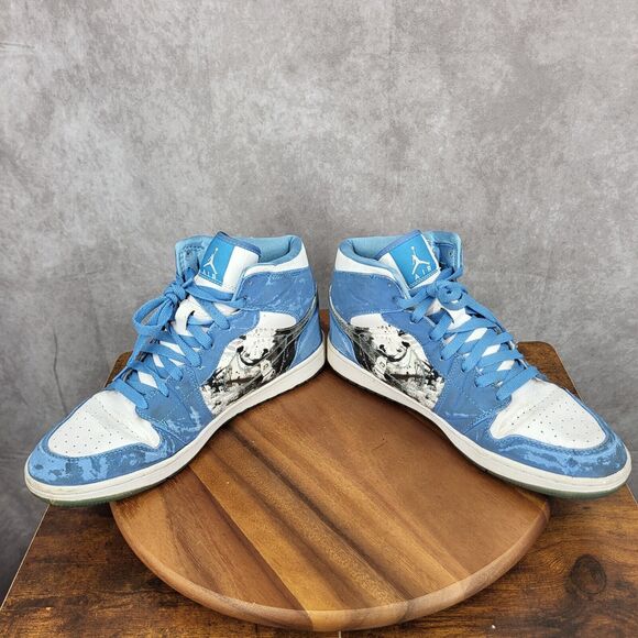 Nike Air Jordan 1 Retro Alpha Sneakers Mens‎ 12 White University Blue 136085-140 main image 4